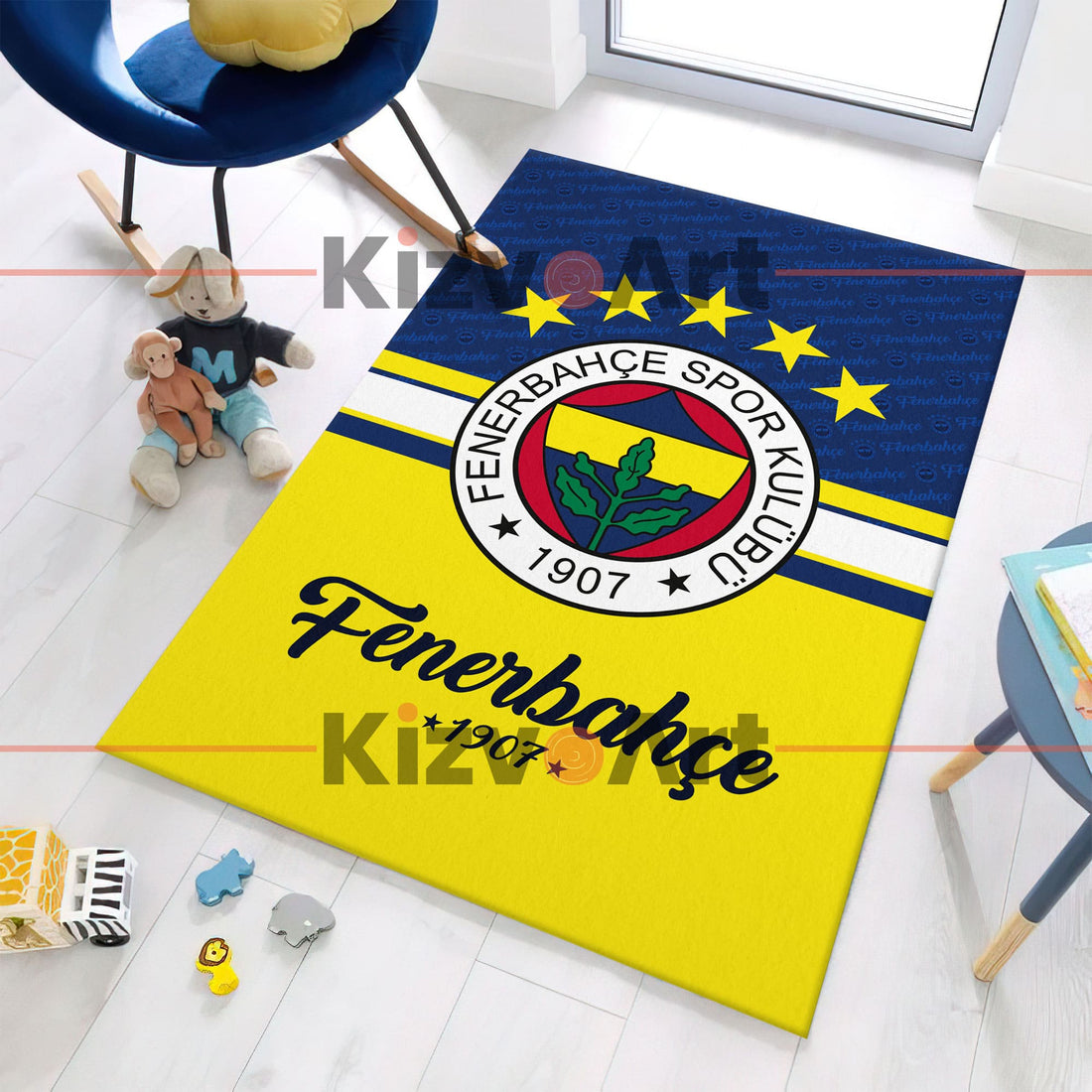 Fenerbahçe Yazılı Genç Çocuk Odası Halı