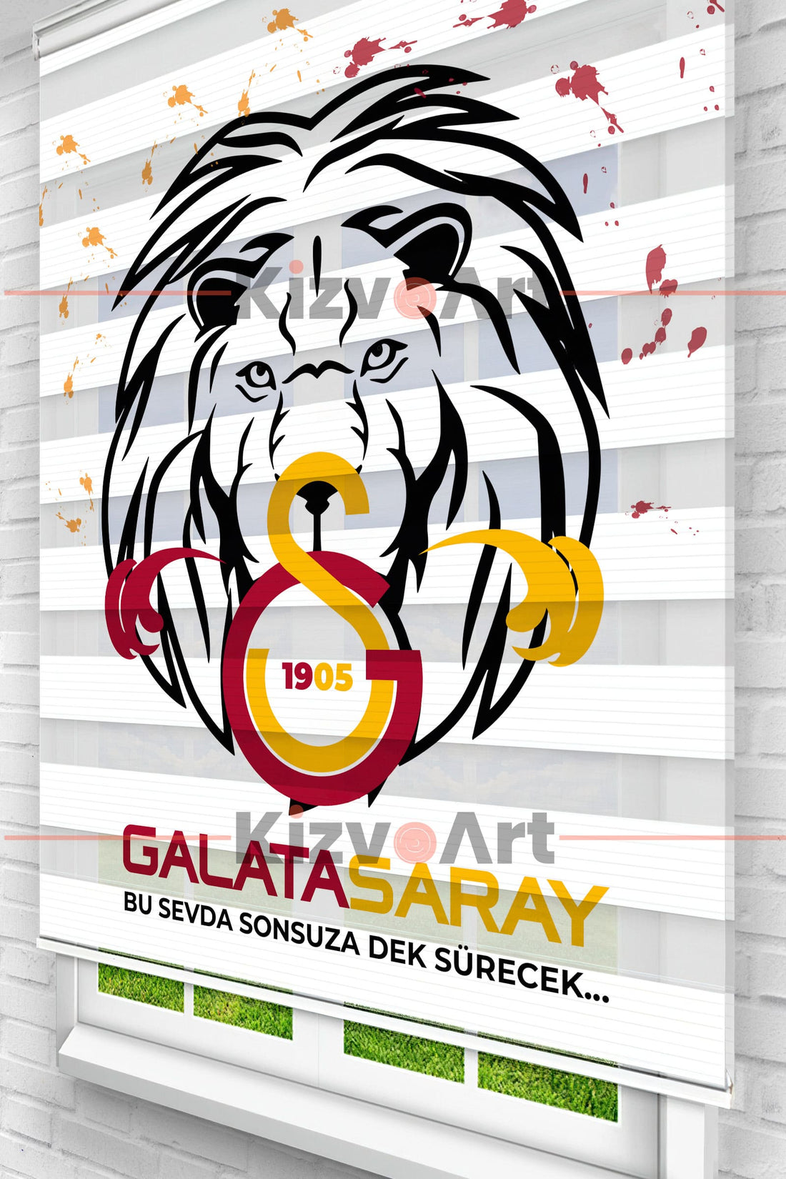 Galatasaray Aslan Çocuk Odası Zebra Perde