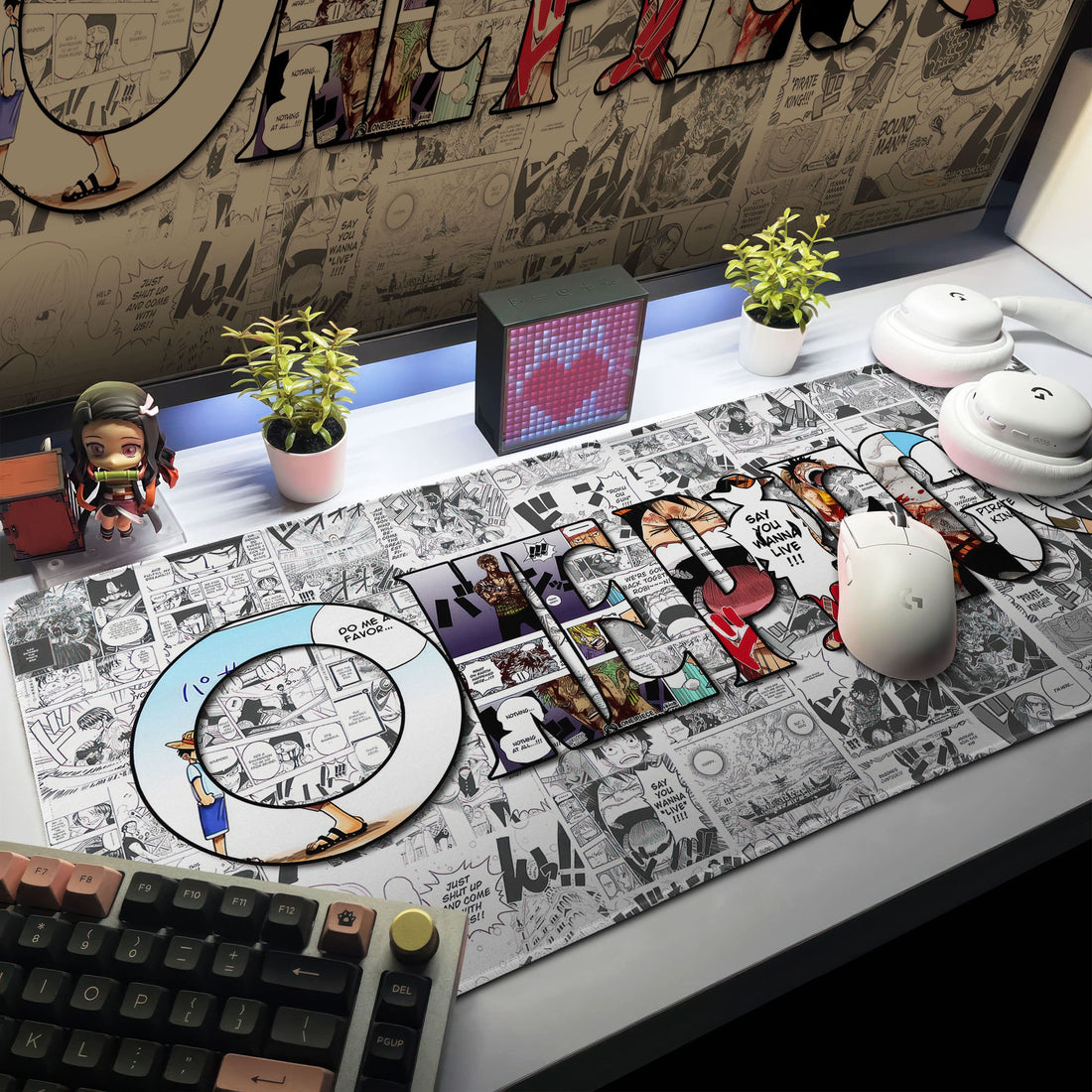 One Piece Karikatür Anime Gamer Büyük Mouse Pad