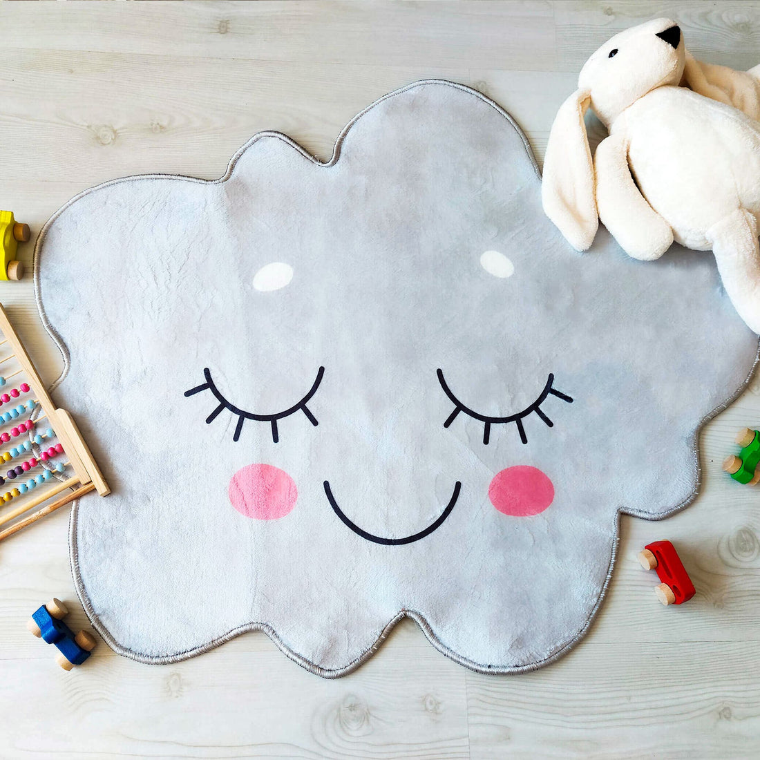Sevimli Minik Bulut Bebek Çocuk Odası Halı