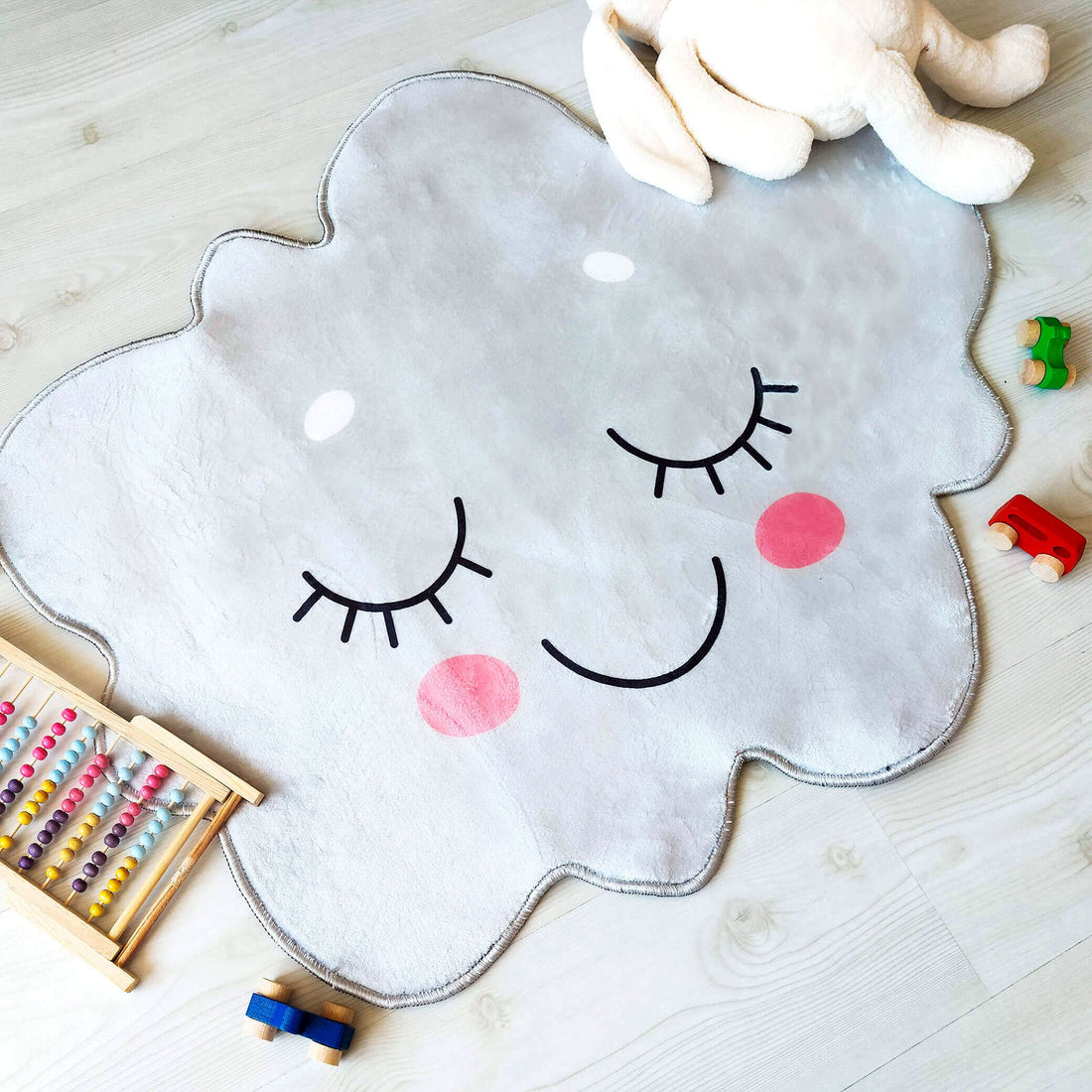 Sevimli Minik Bulut Bebek Çocuk Odası Halı