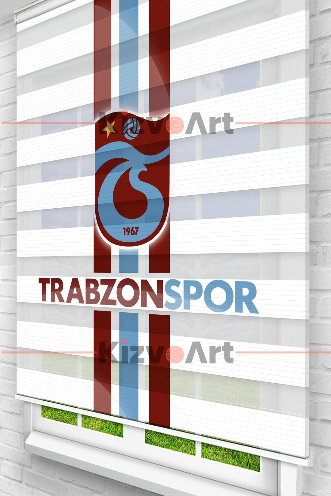 Trabzonspor Çocuk Odası Zebra Perde